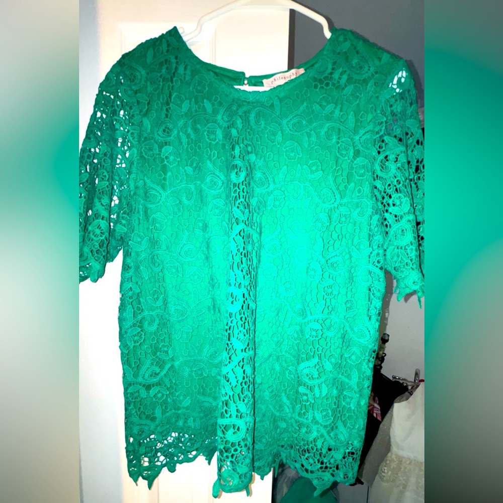 Philosophy Lace Overlay Top